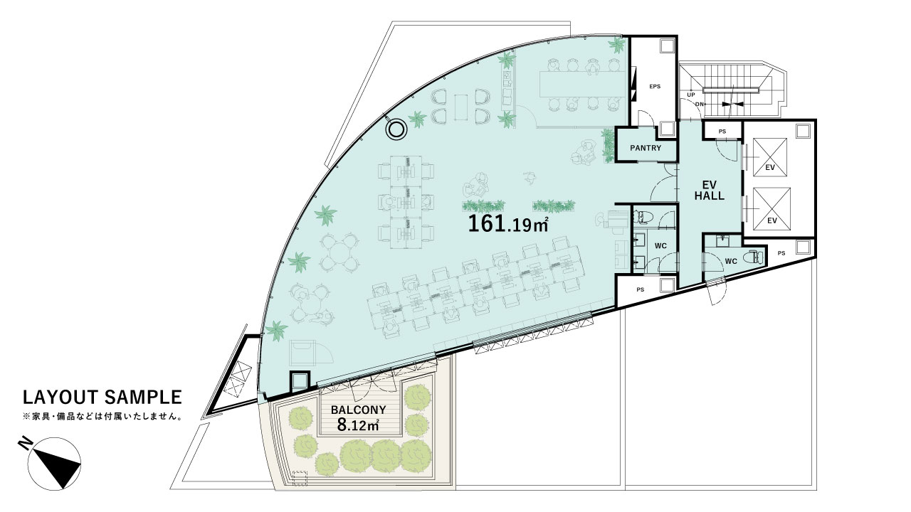 STANTION kitasandoのレイアウトイメージ